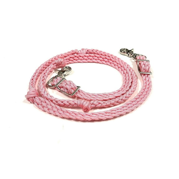 barrel reins horse tack light pink