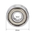thumbnail image 4 of 608ZZ Ball Bearing 8mmx22mmx7mm Double Shielded Chrome Steel Bearings 10pcs, 4 of 4