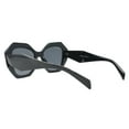 thumbnail image 3 of Womens Fashion Sunglasses Oversized Geometric Edgy Frame UV 400 Black, 3 of 4