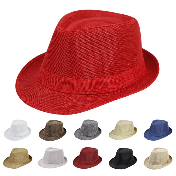 CUIYUAN Men's Summer Linen Hat Breathable Short Brim Sun Hat