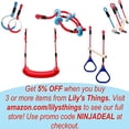 thumbnail image 5 of Double Ninja Slackline Obstacle Course for Kids - 80 Foot Line - Monkey Bars Playground Equipment - Ninja Warrior Course with Monkey Bars for Kids - Ninja Ropes Course - Patented Double Line Design, 5 of 5