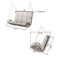 thumbnail image 4 of Hurlbut Wicker Outdoor Porch Swing with Cushions, Light Brown and Beige, 4 of 9