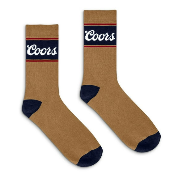 Tee Luv Coors Beer Brand Novelty Logo Socks (Men's)