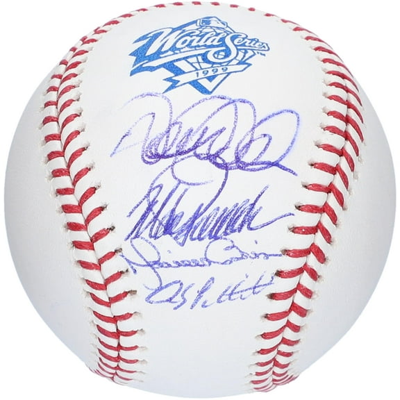 Andy Pettitte, Derek Jeter, Jorge Posada and Mariano Rivera New York Yankees Cour Four Autographed 1999 World Series Logo Baseball - Fanatics Authentic Certified