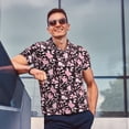 thumbnail image 4 of Balery Daisies Flowers Camisa Polo de Hombre con Estampado, de Manga Corta y Tejido Medio, Camisa Tipo Golf Polo-4X-Large, 4 of 6