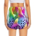 thumbnail image 2 of Lsque Colorful Glitter Dagon Fruit Printed Women's Running Shorts with Liner Pockets,Elastic Quick Dry Workout Athletic Gym Yoga Shorts,Womens High Waist Shorts-Medium, 2 of 9