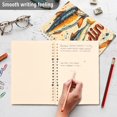 thumbnail image 4 of FORMRS 1-Subject Spiral Notebook 8" x 5" College Ruled 60 Refillable Sheet A5 Hard Cover, 2 Pack, Beige Sardines Pattern, 4 of 7