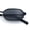 Black Frame - Black Lens, variant on SA106 Mens Narrow Metal Rim Rectangular Hustler Sunglasses, Silver Frame - Black Lens