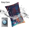 thumbnail image 6 of Honeii Colorful Feather Owl Print Pillow Cases,Plush Throw Pillow Covers,Decorative Pillowcase for Sofa, Couch, Living Room-20"x30", 6 of 6
