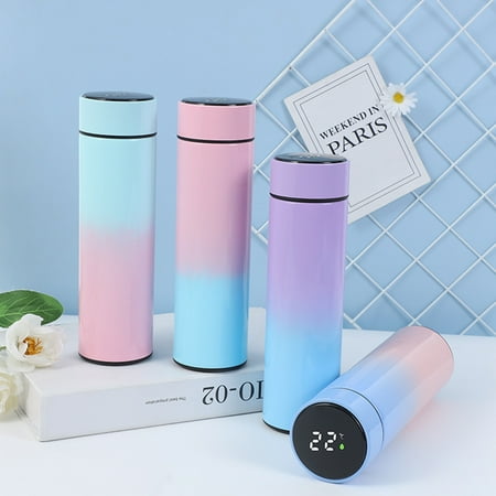 

YX STORE Thermoses Bottle Intelligent Temperature Measurement Gradient Color Stainless Steel Vacuum Insulated Hot Water Bottle Daily Use
