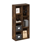 Furinno LUDER 7-Cube Reversible Open Shelf in Amber Pine