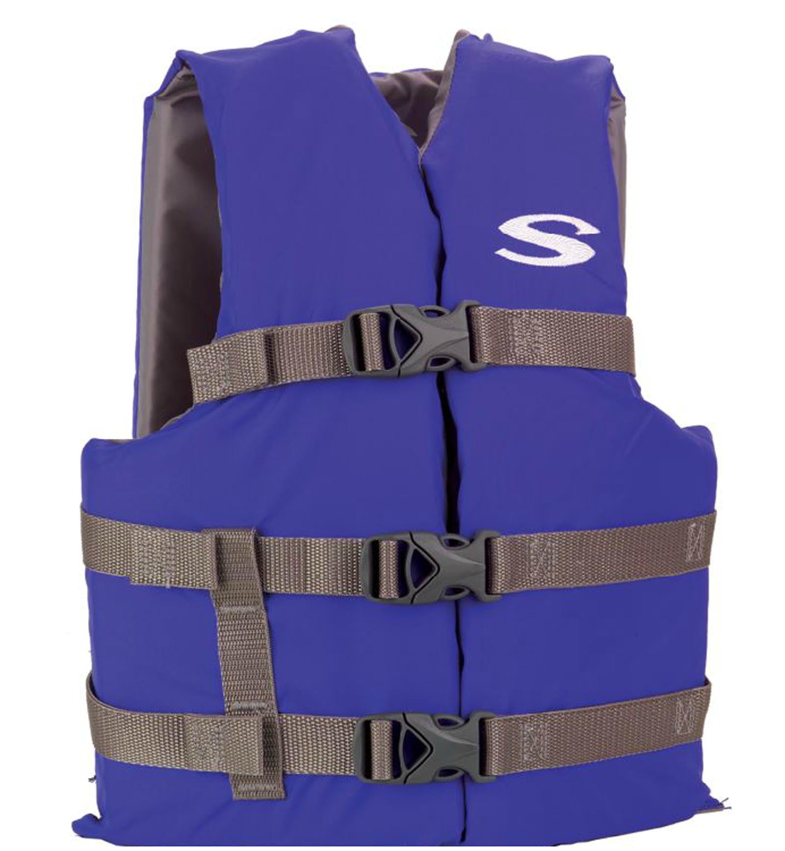 Blue/Grey Stearns Classic Series Adult Universal Life Vest 