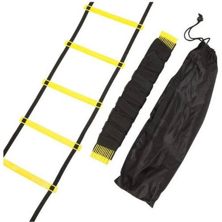 Agility Ladder, 12 Rungs Training Ladder By Trademark Innovations, Black and Yellow