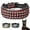 Red, variant on Beirui Heavy Duty Studded Dog Collar Genuine Leather Adjustable for German Shepherd