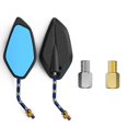 thumbnail image 2 of Rearview Mirror, Style:Carbon Fiber Type X Texture Carbon Fiber Type X Texture, 2 of 5