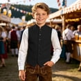 thumbnail image 2 of Boys Halloween Vest Tank Top Stand Collar Kids Sleeveless Jacket Casual Outerwear Ages 2-15, 2 of 5