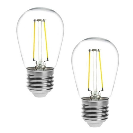 Pack Of 2 Luxrite S14 Bulb Led 20w Equivalent Warm White 2700k 2w 200 Lumens E26 Base Damp Rated Replacement For String Light Pack Of 2 Luxrite S14 Bulb Led 20w Equivalent Warm White 2700k 2w 200 Lumens E26 Base Damp Rated Replacement For String Light