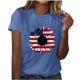 thumbnail image 1 of Camisetas de Manga Corta para Mujeres de Longitud Regular de Poliéster Sólido, Camiseta de Fiesta de Mayo Y Blusa Del Festival para la Primavera Y el Verano, 1 of 3