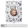 thumbnail image 4 of ARISTURING  Basketball Blanket Sport Fans Cozy Basketball Throws Blankets Unique Funny Plush Theme Decor Bedding Living Room Bedroom for Ball Lovers Kids Boys Girls Women Men Gifts, 4 of 6