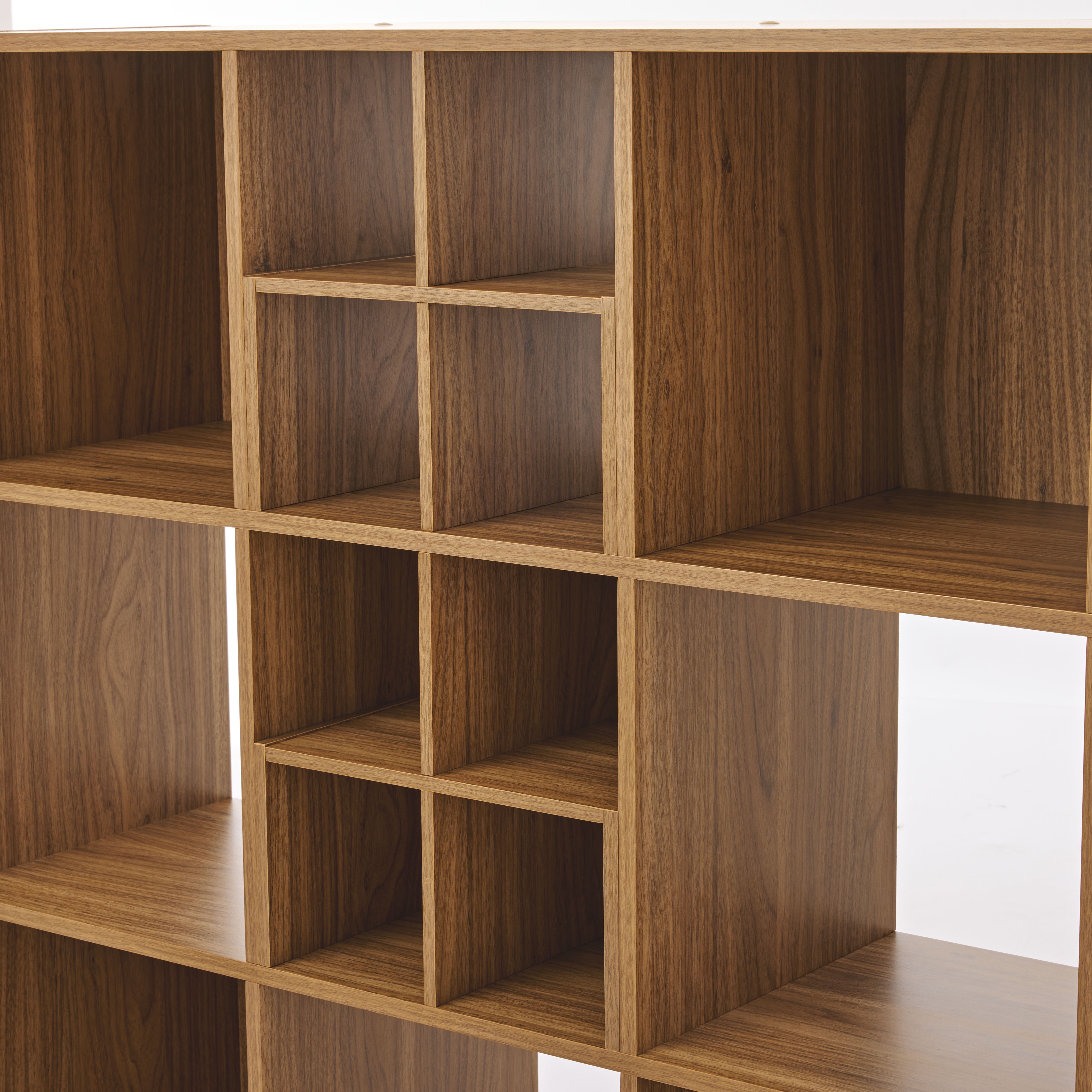 Mainstays Cube Storage Quad Inserts, Set of 2, Warm Walnut