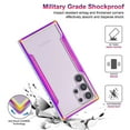 thumbnail image 2 of Feishell Rugged Multi-Layered Protection Case for Samsung Galaxy S24 Ultra, Transparent PC Back Aluminum TPU Bumper Military Grade Shockproof Support Wireless Charging Slim Phone Case,Rainbow, 2 of 8