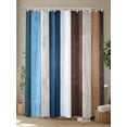 thumbnail image 4 of Fsddascl Blue Brown Farmhouse Shower Curtain Set - Extra Long 72" x 96" Washable Bathtub Curtain with 12 Hooks, Vintage Retro Wooden Waterproof Fabric Stall Shower Curtains for Bathroom/Bathtub, 4 of 6