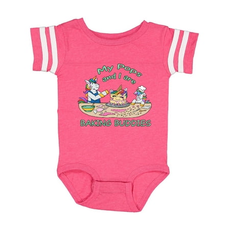 

Inktastic My Pops and I are Baking Buddies Gift Baby Boy or Baby Girl Bodysuit