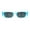Blue Black, variant on Neon Pop Color Mod Square Rectangle Retro Sunglasses Pink Black
