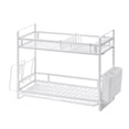 thumbnail image 3 of Tnarru Dish Drying Rack Draining Basket, 2 Tier Sturdy Large Organizer Shelf Kitchen Storage Rack for Home Plates Restaurant Dishes,, 3 of 8