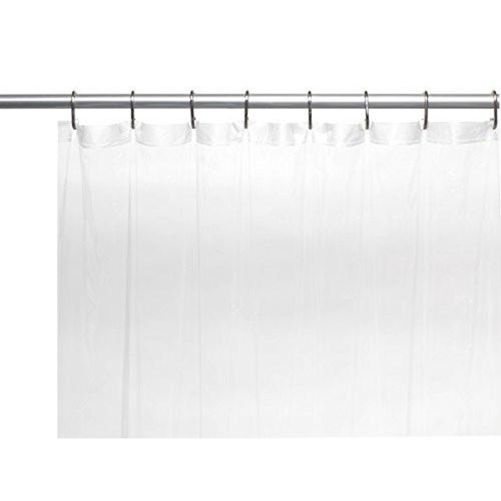Splish Splash Extra Long 5 Gauge Vinyl Shower Curtain Liner with Metal