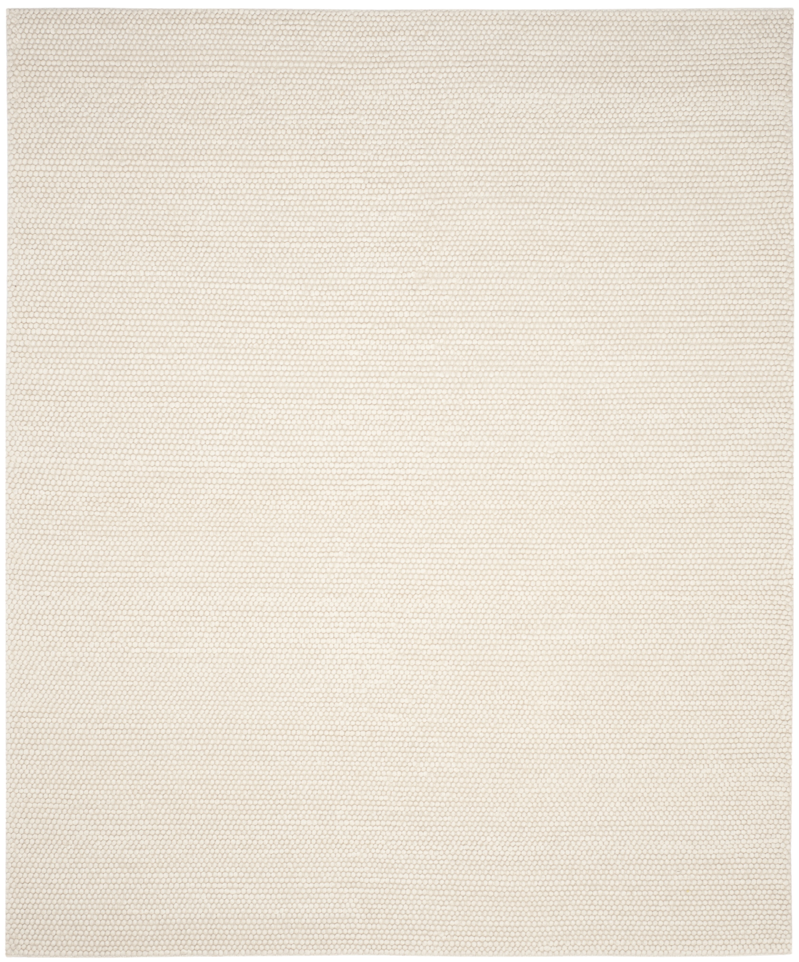 SAFAVIEH Natura Feride Solid Braided Wool Area Rug, Ivory, 9' x 12' - Large - Scandinavian Design, Ivory, Handmade Wool Blend, Ideal for Living Room, Bedroom, Dining Space