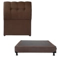 thumbnail image 1 of Box Base Cama Individual + Cabecera Nube Chocolate, 1 of 8