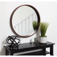 Kate and Laurel Hutton Round Decorative Wood Frame Wall Mirror, 30 Inch