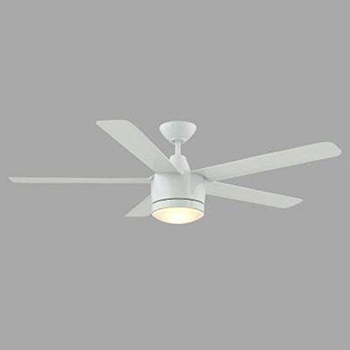 Integrated LED Indoor White Ceiling Fan Home Decorators Collection Merwry 52 in 