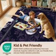 thumbnail image 4 of Design&I 6'x9' Washable Area Rug Snag-Free Skeleton Scary Gothic Damask Large Motif Bone Halloween Skull Refined Structured for Dining Room, Under Table, Office, 4 of 7