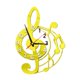 thumbnail image 3 of Reloj de pared con diseño de nota musical, acrílico, silencioso, para oficina, dormitorio y sala de estar. Dorado, 3 of 9