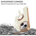 thumbnail image 4 of Compatible for iPhone 14 Case with Ring Holder Kickstand [with Magnetic] Soft TPU Cover Shockproof Electroplated Slim Thin Protective Phone Case for iPhone 14 White, 4 of 13