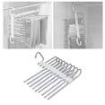 thumbnail image 4 of fastboy Multi Layer Folding Pants Hangers Slack Hotel Travel Wardrobe Rack Hanging Light Violet 33.2 x 24cm 1Set, 4 of 6