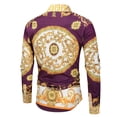 thumbnail image 2 of SWSMCLT Men's Long Sleeve Vintage Top Floral Printed Dress Shirt Soft Button Down ShirtCasual Fitted Fall Shirts Purple X-Large, 2 of 4