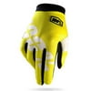 100% iTrack Gloves Yellow XL Neon Yellow X-Large