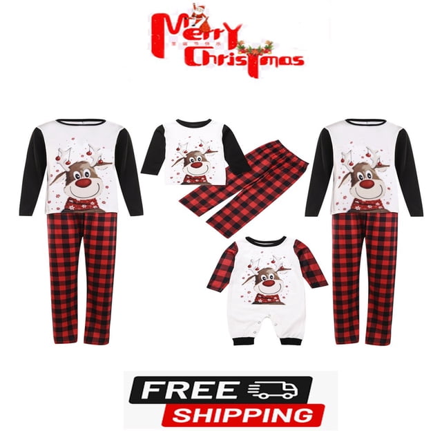 EIMELI Pyjamas de Noël pour la Famille Imprimé Gingerbread Man