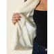 thumbnail image 5 of Abrigo Recortado de Piel Sintética para Mujeres, Chaqueta de Moda de Invierno, Frente Abierto, Solapa Notch, Manga Larga, Abrigo Esponjoso S Beige, 5 of 6