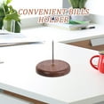 thumbnail image 2 of Topbathy Brown Wood Bill Holder with Iron Receipt Spike for Desk Organization, 2 of 5