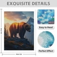thumbnail image 3 of Diamond Art Kit for Adults, Bear Silhouette Mountain Sunset Forest Diamond Painting for Adults Beginners, DIY Diamond Art Painting Kits, 5D Diamond Painting Crafts for Home Decor 12x16 Frameless, 3 of 7