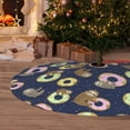thumbnail image 6 of Sikiie Sloth with Donuts 30-48 inches {designName} Print Christmas Tree Skirt Snowman Xmas Tree Skirt with Edge Christmas Decorations for Holiday Party36", 6 of 7