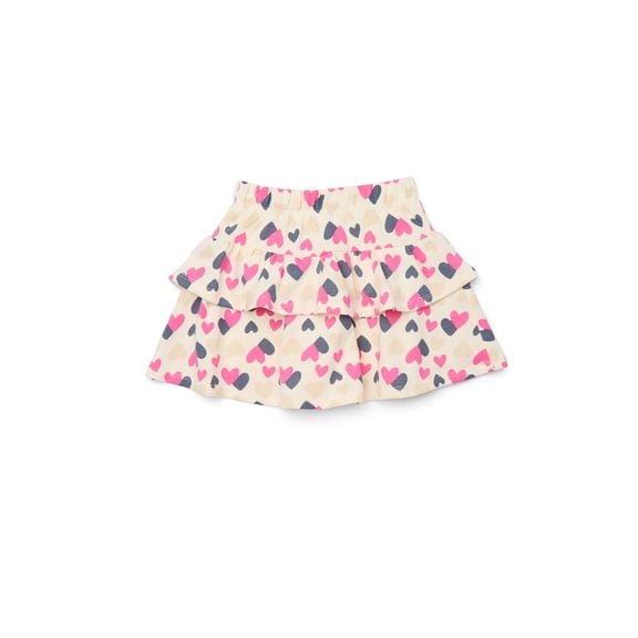Wonder Nation Little Girls Tiered Scooter Skirt, Sizes 4-10
