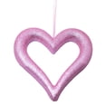 thumbnail image 2 of 10 Inch Flocked Heart Wreath Red - Valentine's Day Hanging Sign, Garland Decoration for Home, Wedding, Anniversary & Front Door Decor, 2 of 6