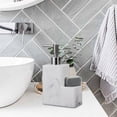 thumbnail image 3 of yuksok 15oz Resin Soap Dispenser Organizer Holder with Storage Compartment Marble, 3 of 8