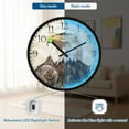 thumbnail image 5 of Voice Activated Clock with Glow Light 12 Inch Large Silent Wall Clock Battery Operated for Home Decor Bald Eagle, 5 of 8