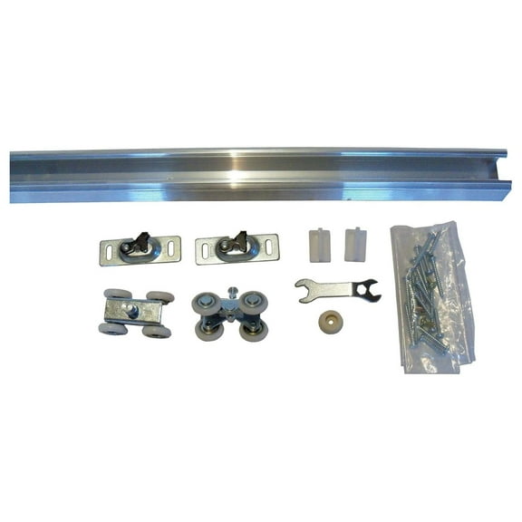 Series 1 - Heavy Duty Pocket Door Kit with Pre-Cut Track and Hardware (30 inch Door- Track Size- 56 3/4 inches)